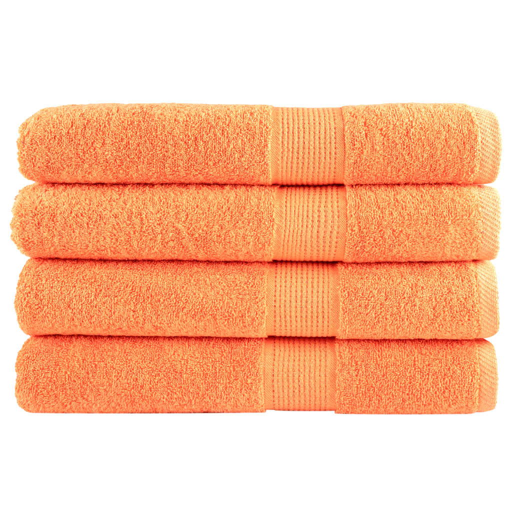 Premium Sauna Towels SOLUND 4 pcs Orange 80x200 cm 600 gsm - Merkel Designers