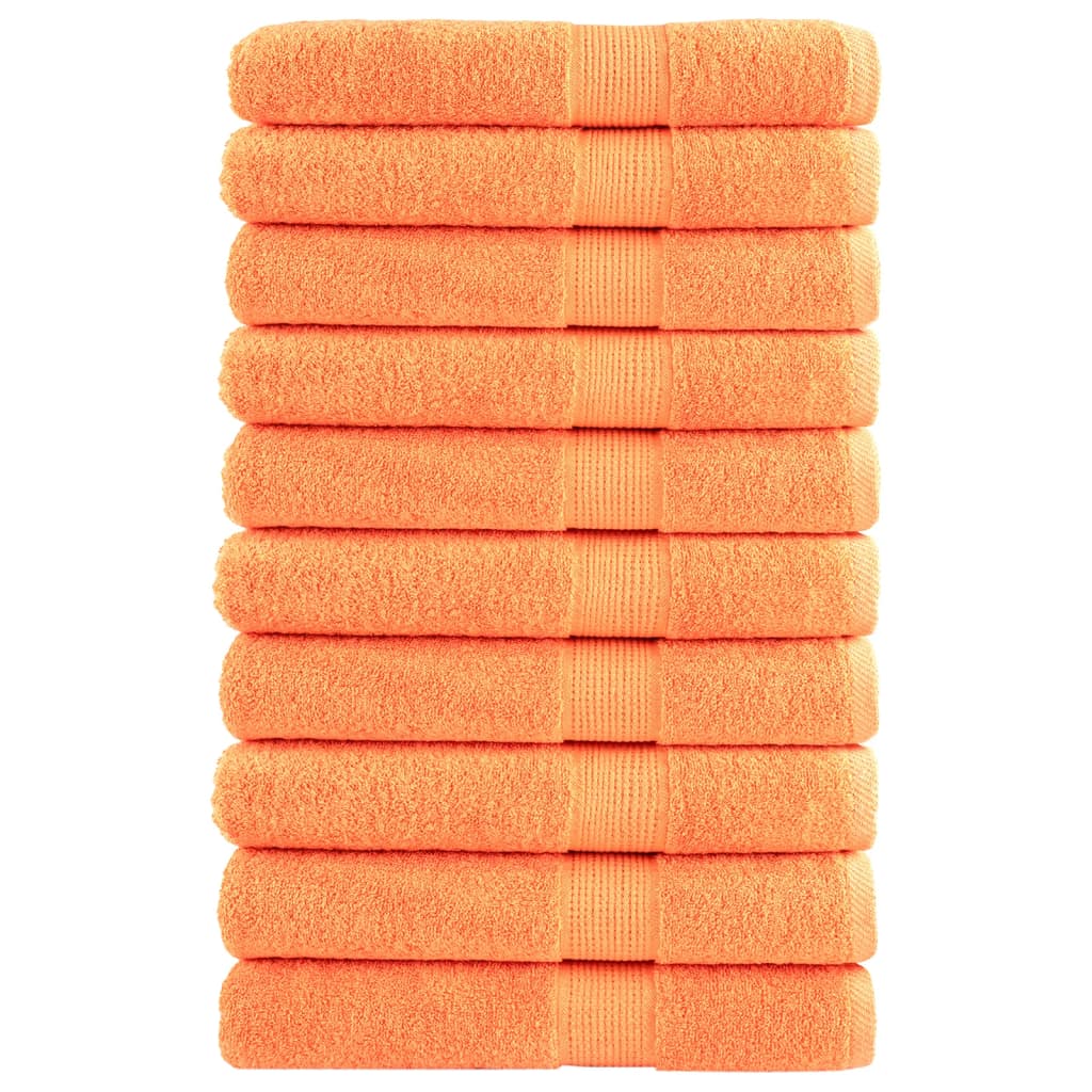 Premium Sauna Towels SOLUND 10 pcs Orange 80x200 cm 600 gsm - Merkel Designers