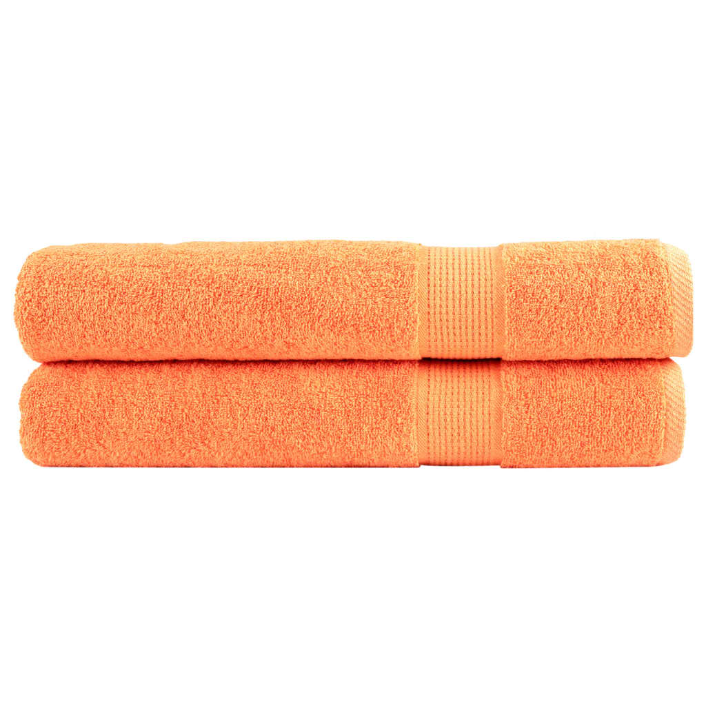 Premium Towels SOLUND 2 pcs Orange 100x200 cm 600 gsm - Direct Imports