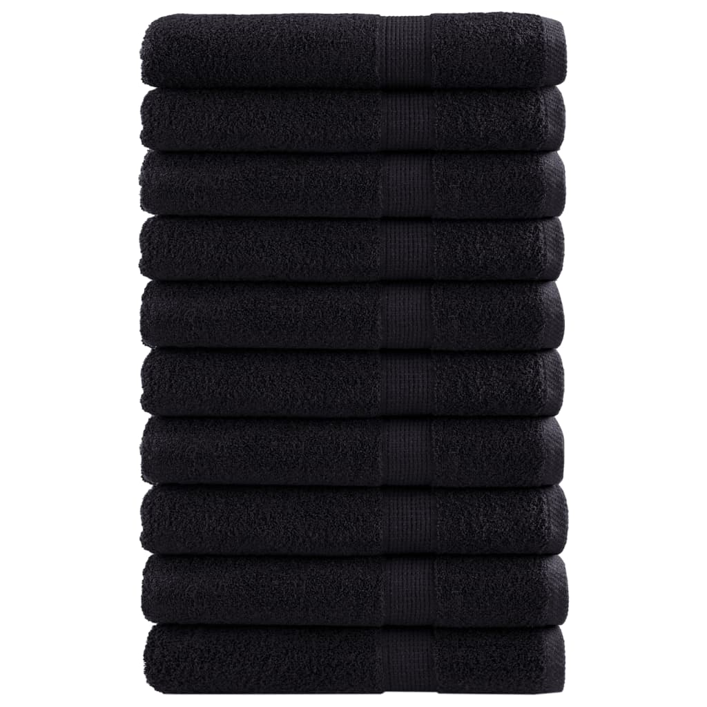 Premium Sauna Towels SOLUND 10 pcs Black 80x200 cm 600 gsm - Merkel Designers
