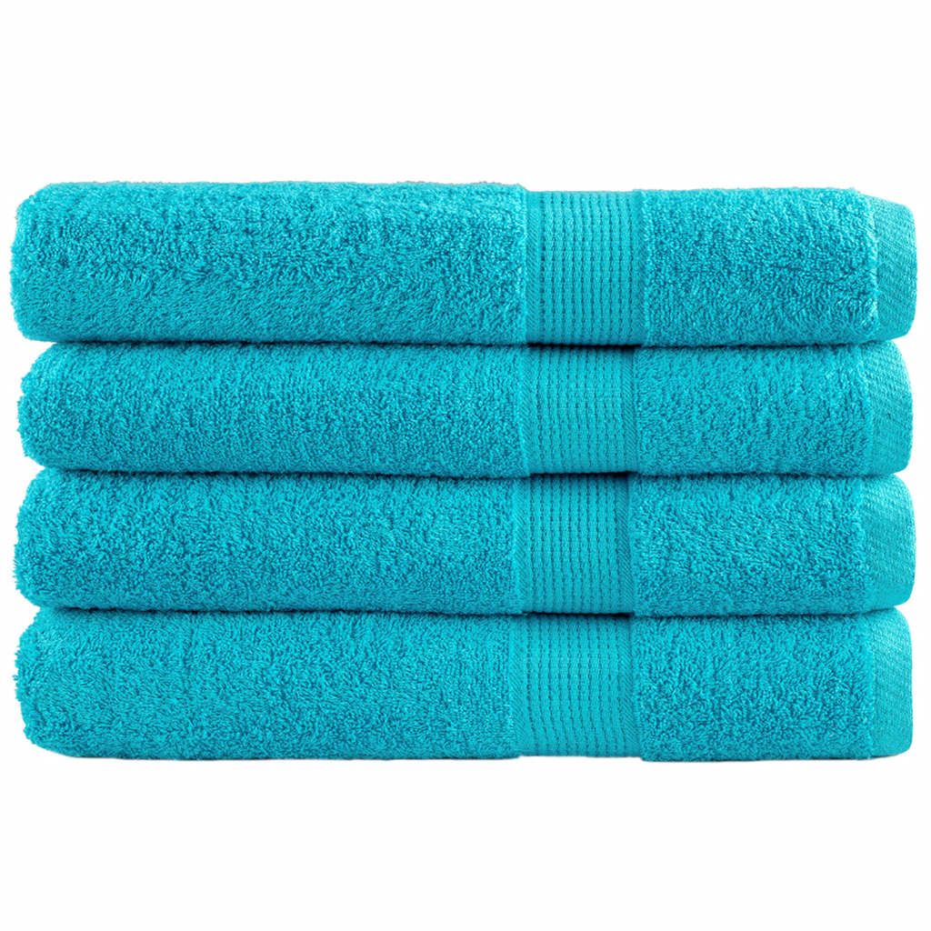 Premium Sauna Towels SOLUND 4 pcs Turquoise 80x200 cm 600 gsm - Merkel Designers