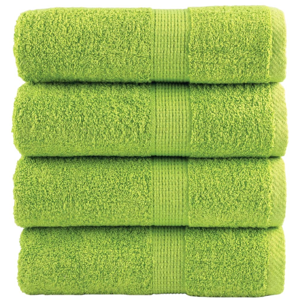 Premium Soap Towels SOLUND 4 pcs Apple Green 30x30 cm 600 gsm - All Things Good