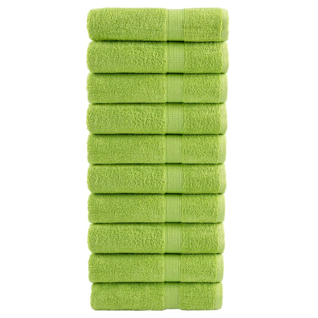 Premium Shower Towels SOLUND 10 pcs Apple Green 70x140 cm 600 gsm - Merkel Designers