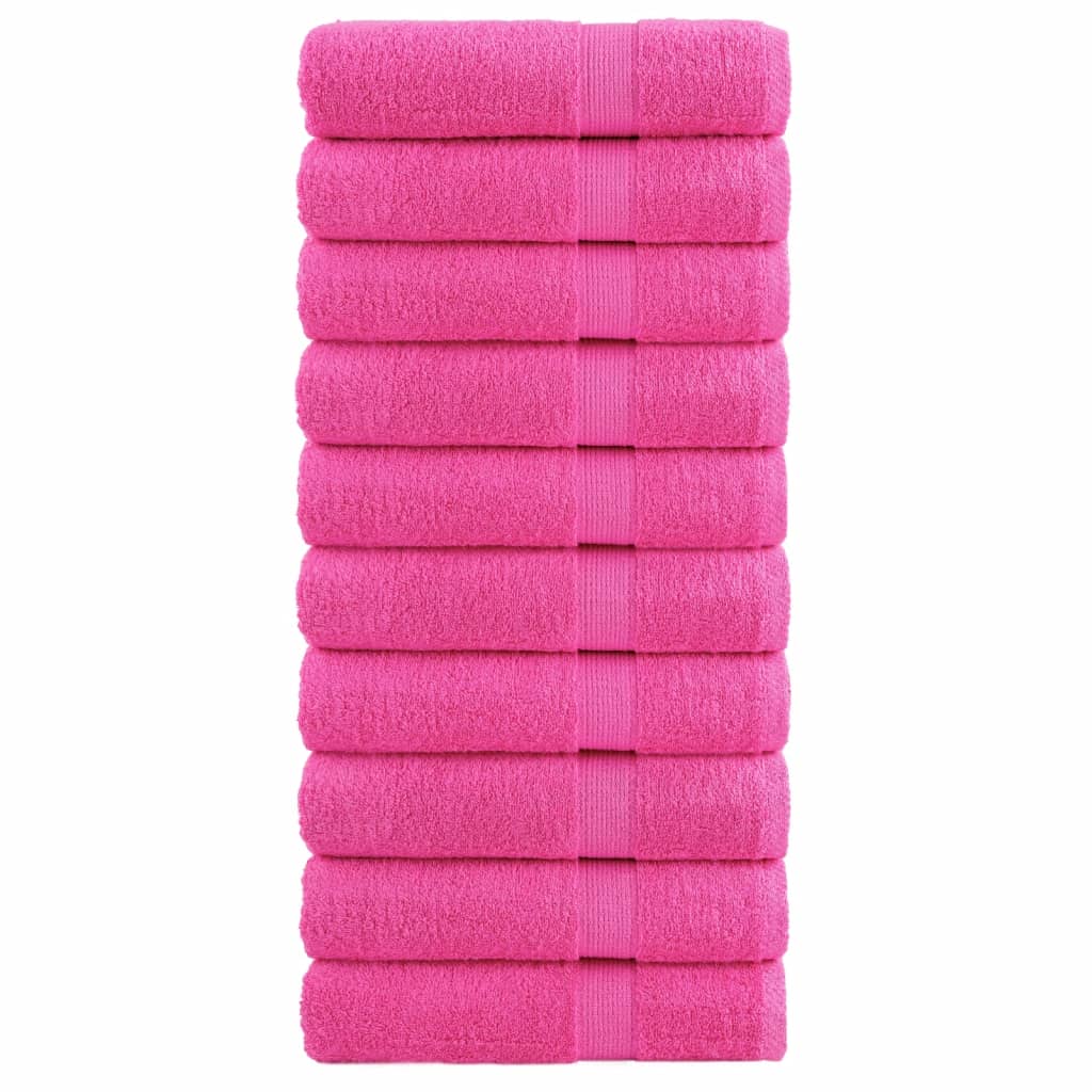 Premium Shower Towels SOLUND 10 pcs Pink 70x140 cm 600 gsm - Merkel Designers