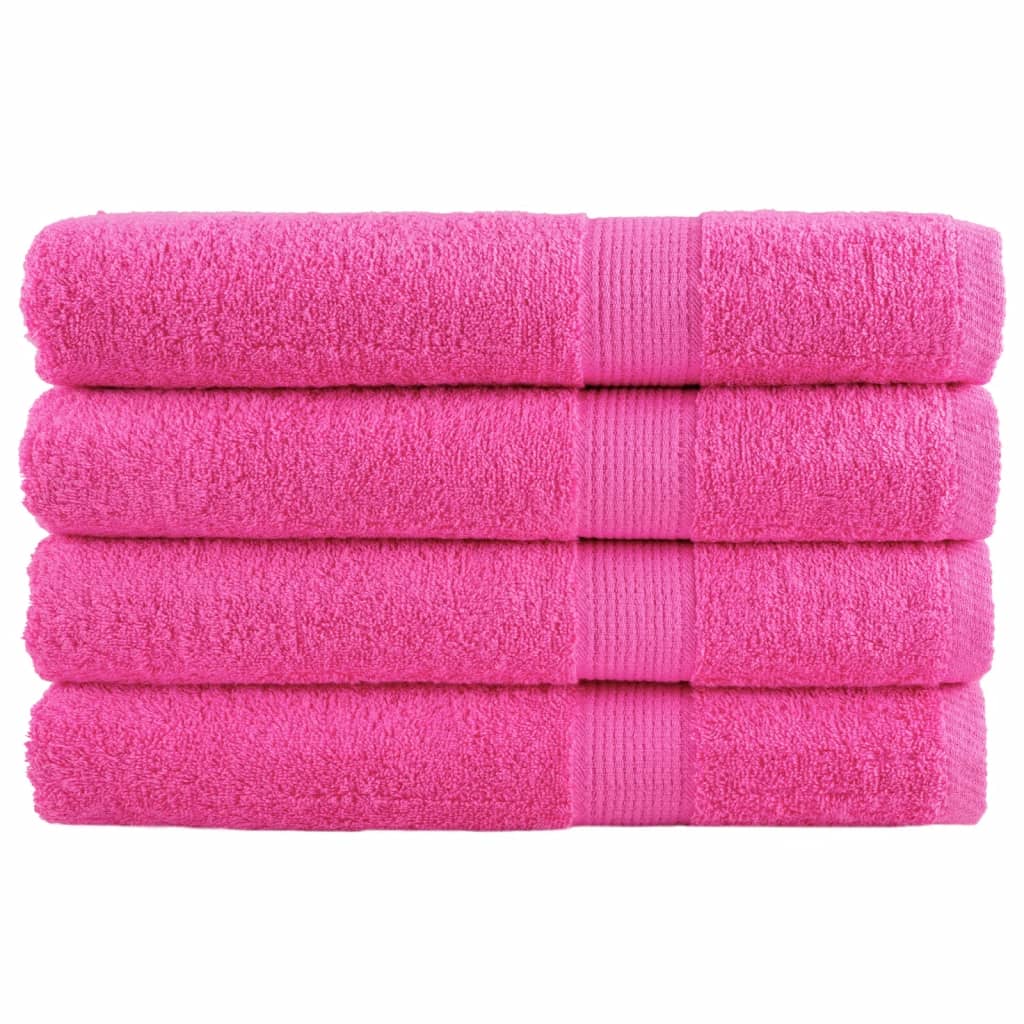 Premium Sauna Towels SOLUND 4 pcs Pink 80x200 cm 600 gsm - Merkel Designers