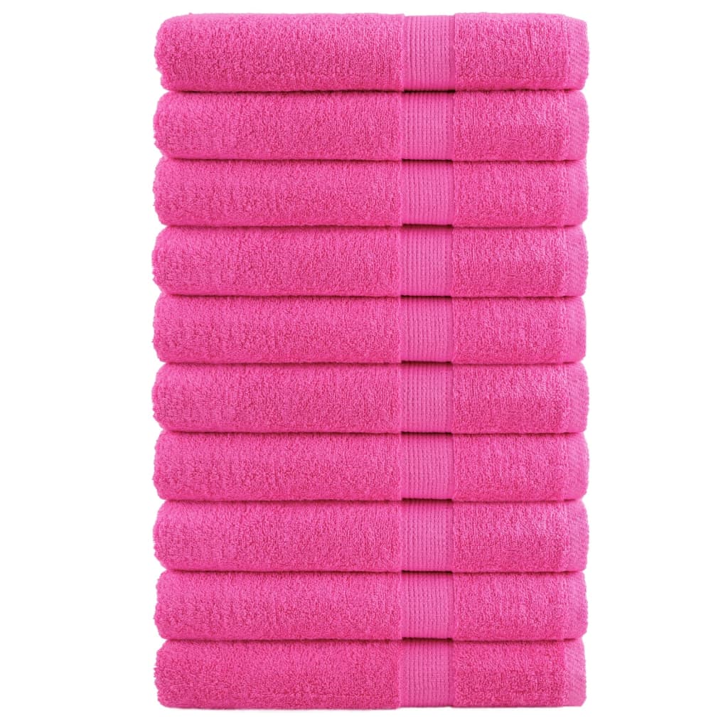 Premium Towels SOLUND 10 pcs Pink 100x200 cm 600 gsm - Direct Imports