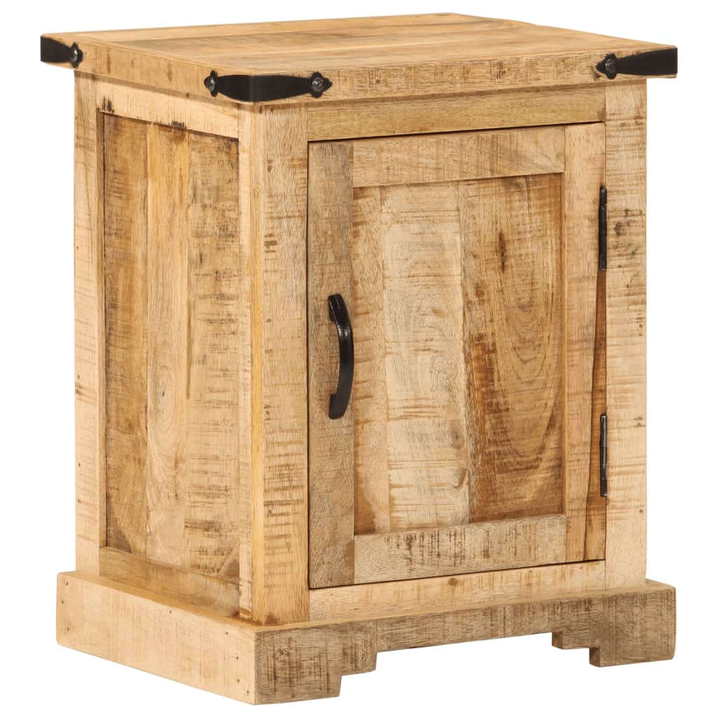 Bedside Cabinet 40x35x50 cm Solid Wood Mango - vid-372717 - Discount Dealers
