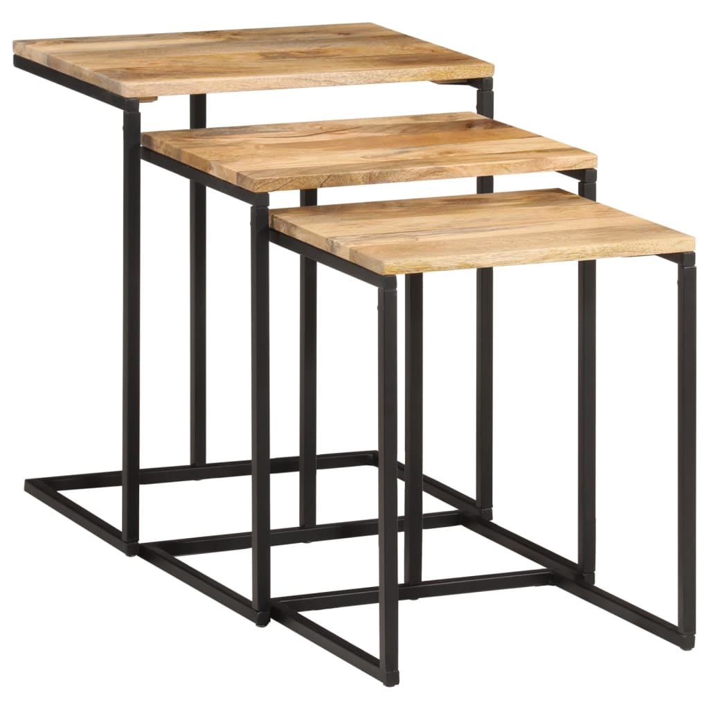 Nesting Tables 3 pcs Solid Wood Acacia - All Things Good