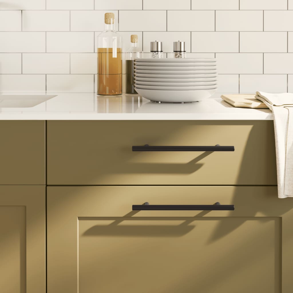 Cabinet Handles 20 Pcs Black 160mm Stainless Steel - Sid & Sam