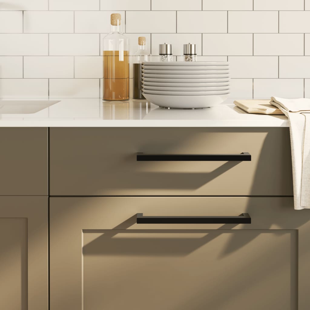 Cabinet Handles 20 Pcs Black 224mm Stainless Steel - Casper Homes