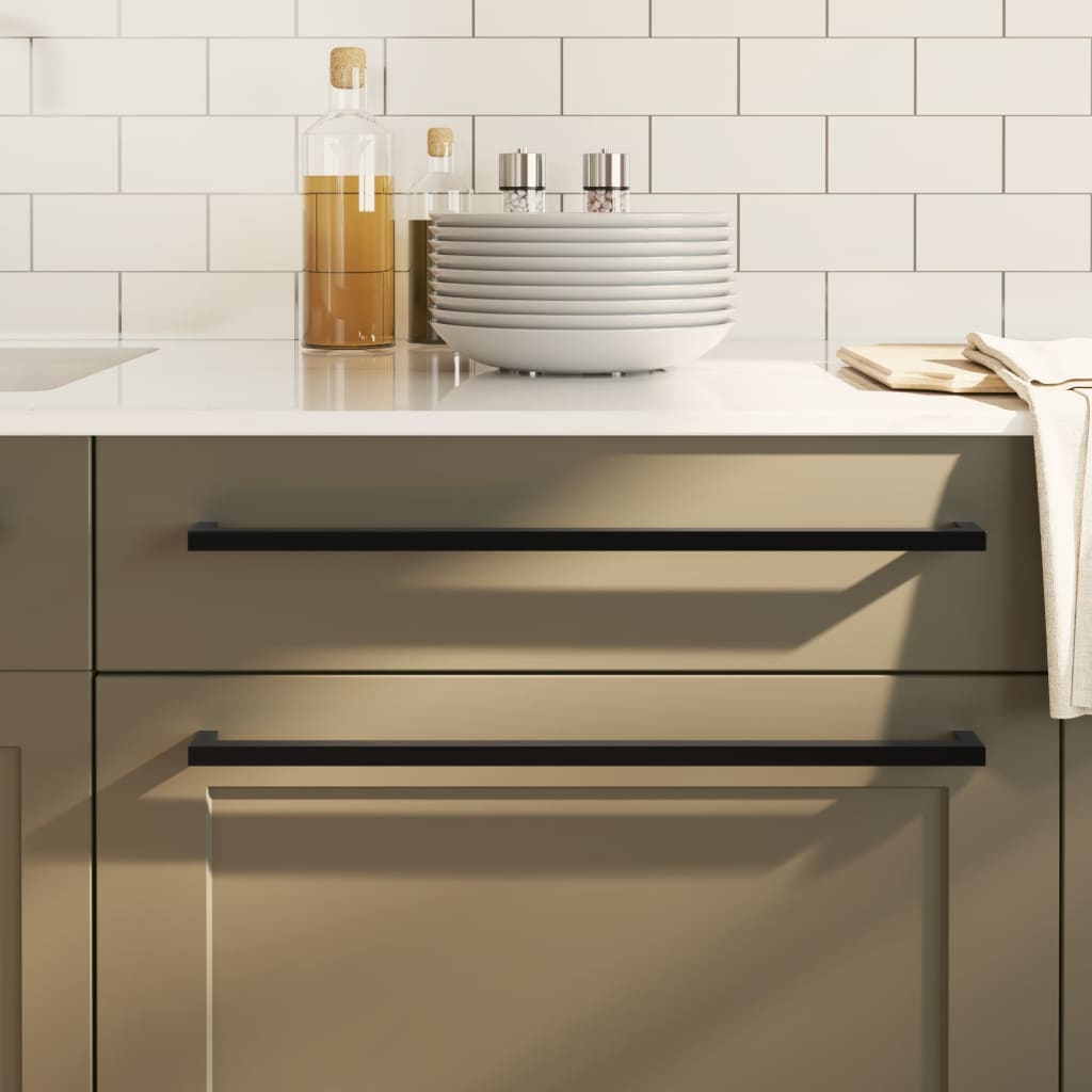 Cabinet Handles 20 pcs Black 480 mm Stainless Steel - Design Hut