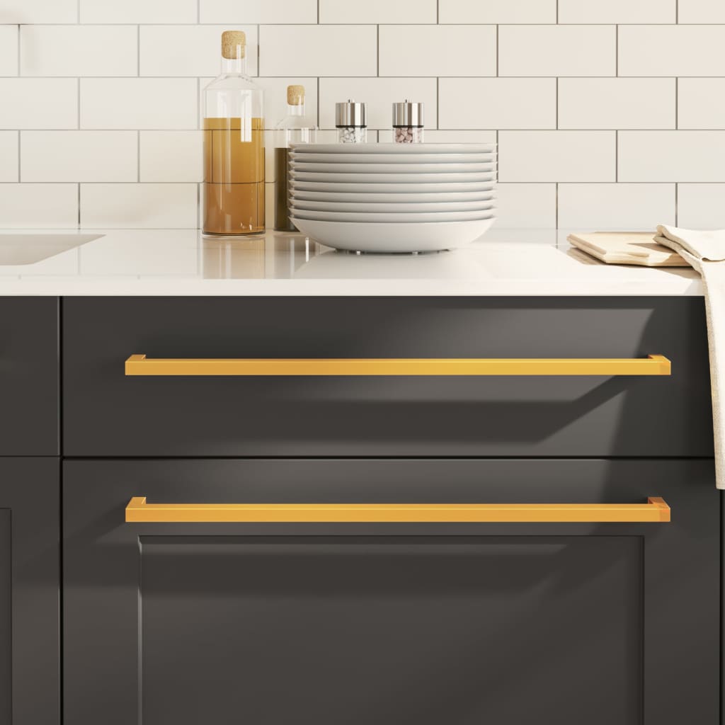 Cabinet Handles 10 pcs Gold 480 mm Stainless Steel - vid-3203674 - Design Hut