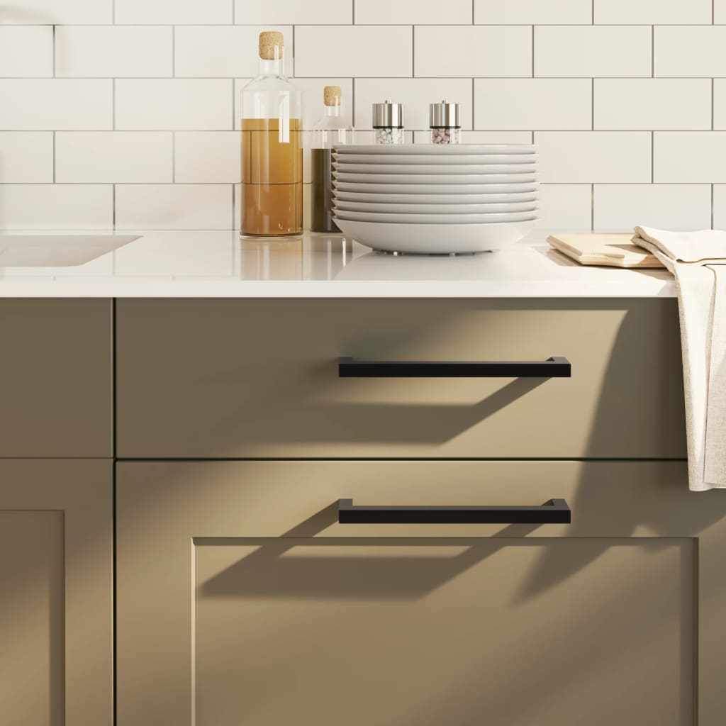 Cabinet Handles 10 Pcs Black 192mm Stainless Steel - Casper Homes