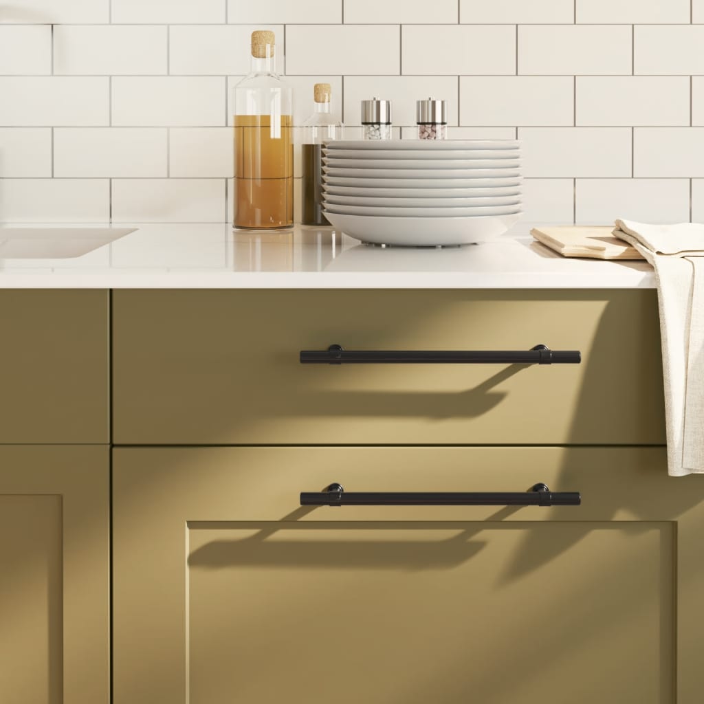 Cabinet Handles 10 Pcs Black 192mm Stainless Steel - Casper Homes