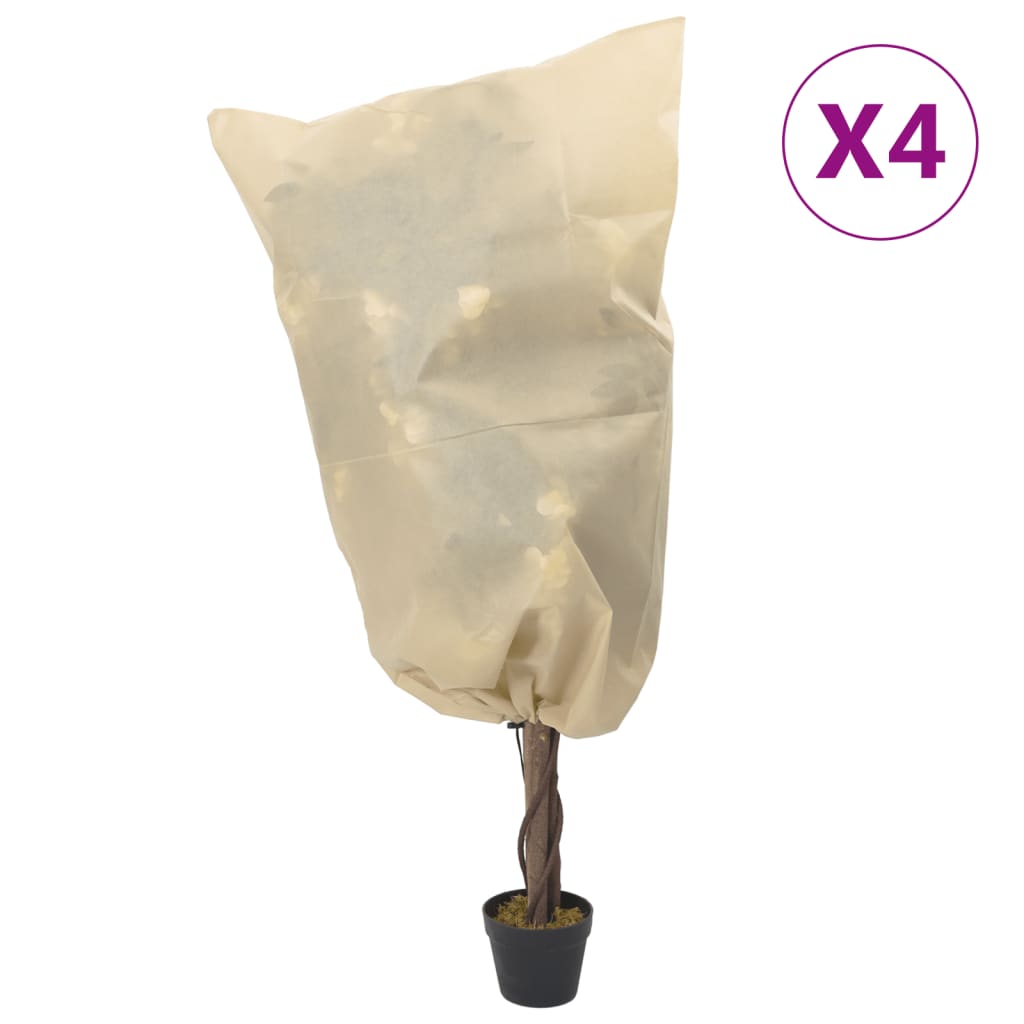 Plant Fleece Covers with Drawstring 4 pcs 70 g/m2 0.8x1 m - All Things Good