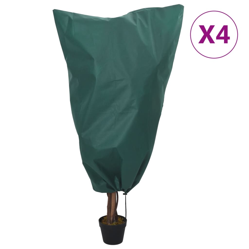 Plant Fleece Covers with Drawstring 4 pcs 70 g/m2 0.8x1.2 m - Brittle & Co