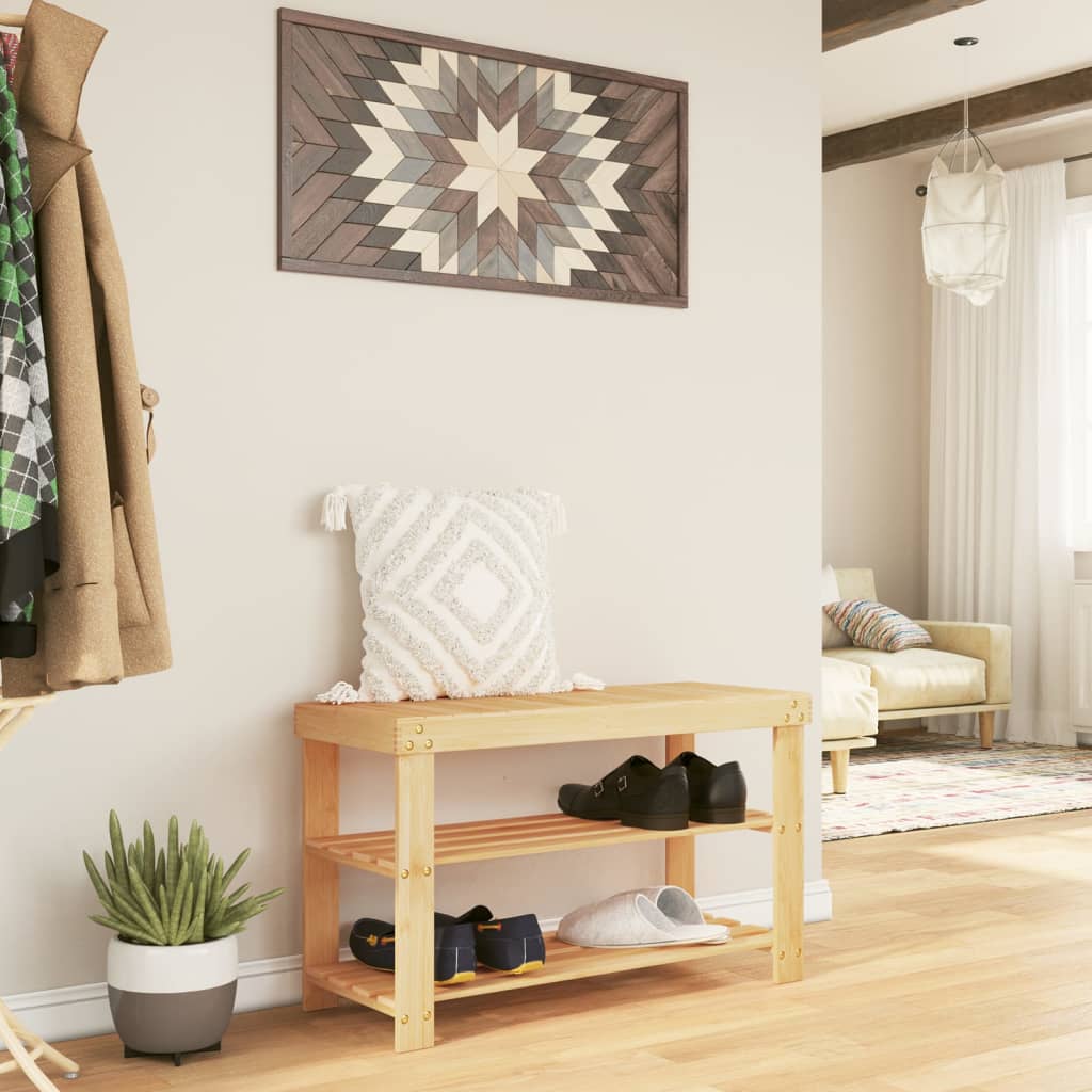Shoe Rack 3-Tier 70x27.5x45 cm Bamboo - Sid & Sam
