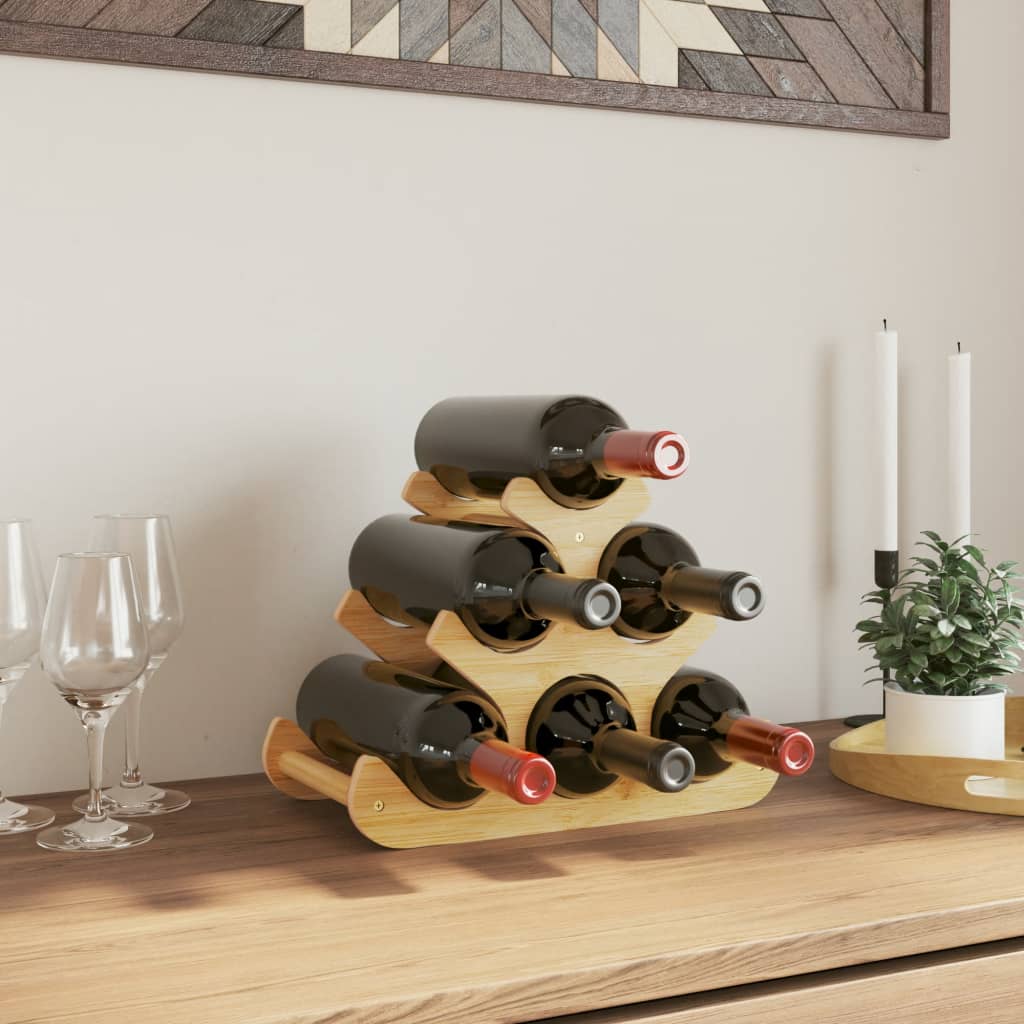 Wine Rack for 6 Bottles 35x18x25.5 cm Bamboo - Design Hut