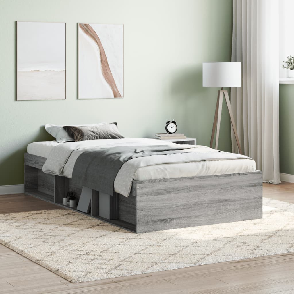 Bed Frame Grey Sonoma 90x200 cm - Discount Dealers