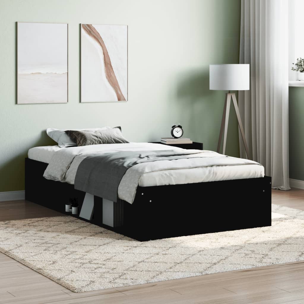 Bed Frame Black 100x200 cm - Sid & Sam