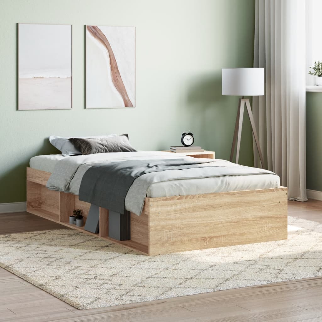 Bed Frame Sonoma Oak 90x190 cm Single - Millennium Furniture