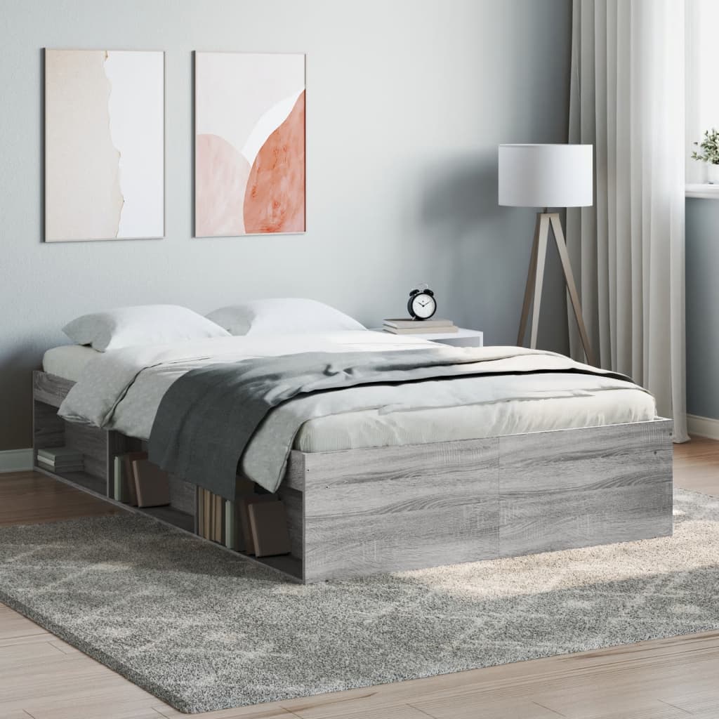 Bed Frame Grey Sonoma 120x200 cm - Style and Chic