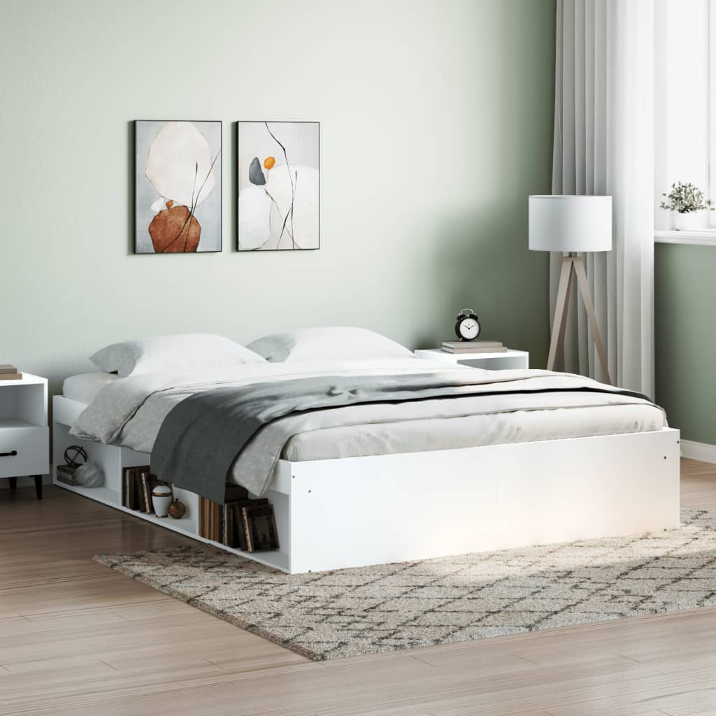 Bed Frame White 140x200 cm - The Home Maker