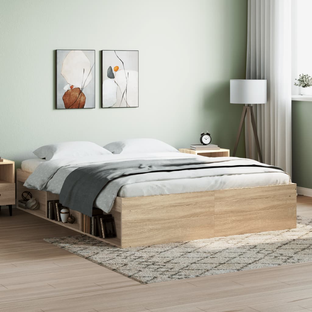 Bed Frame Sonoma Oak 140x200 cm - Millennium Furniture
