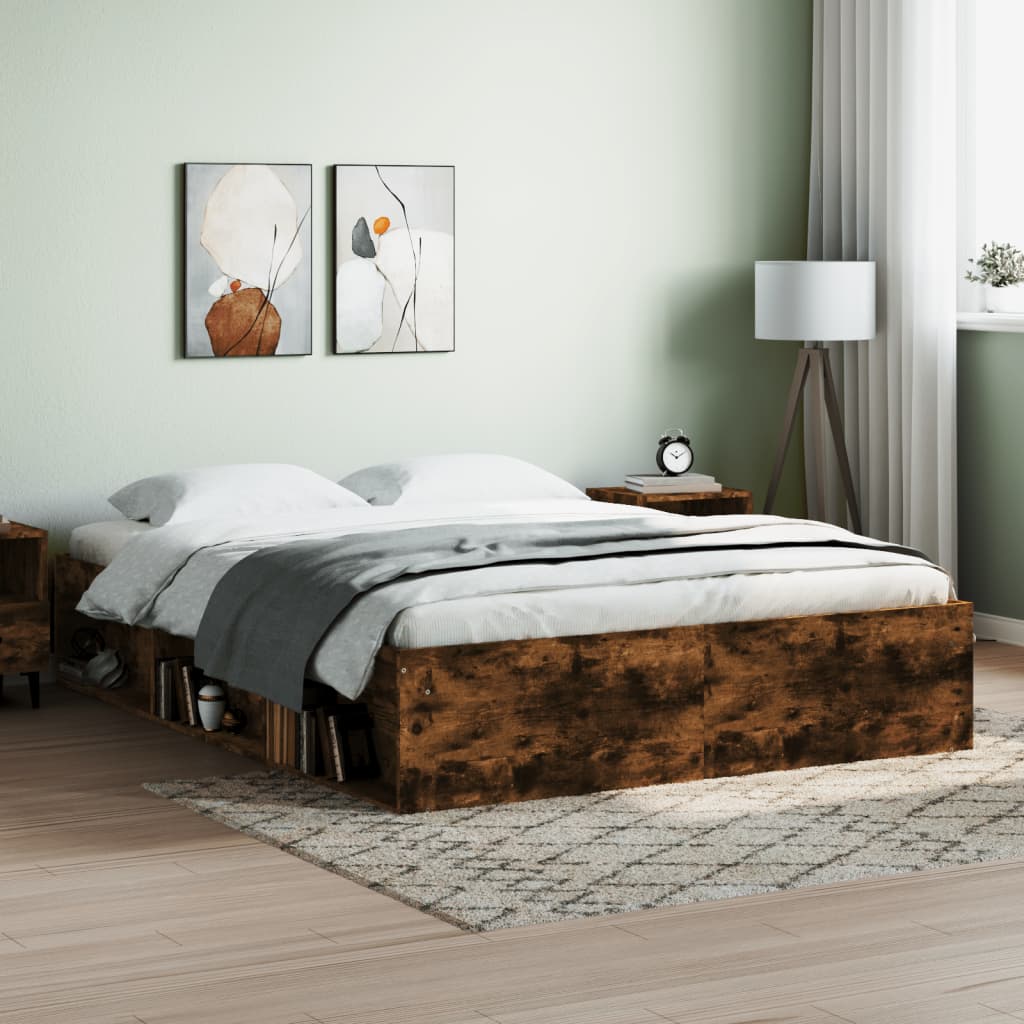 Bedframe Smoked Oak 160x200cm - Direct Imports