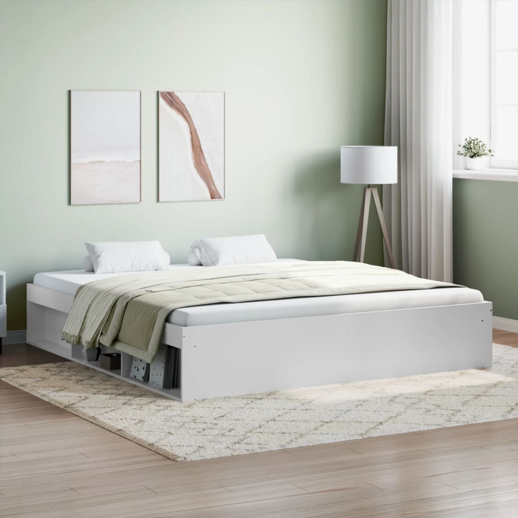 Bed Frame White 180x200 cm Super King Size - All Things Good