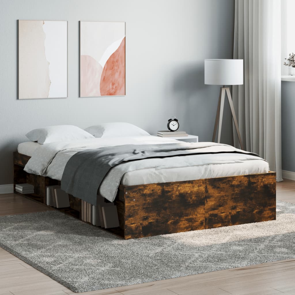 Bed Frame Smoked Oak 120x190 cm Small Double - Sid & Sam