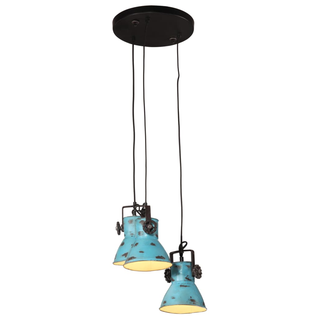 Hanging Lamp 25 W Distressed Blue 30x30x100 cm E27 - Charlotte Dunes