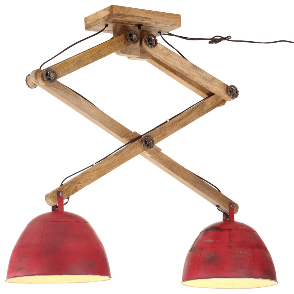 Ceiling Lamp 25 W Distressed Red 29x18x85 cm E27 - Brittle & Co