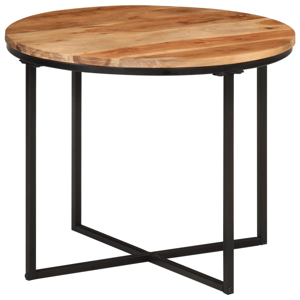 Coffee Table 55x55x45 cm Solid Wood Acacia and Iron - Casper Homes