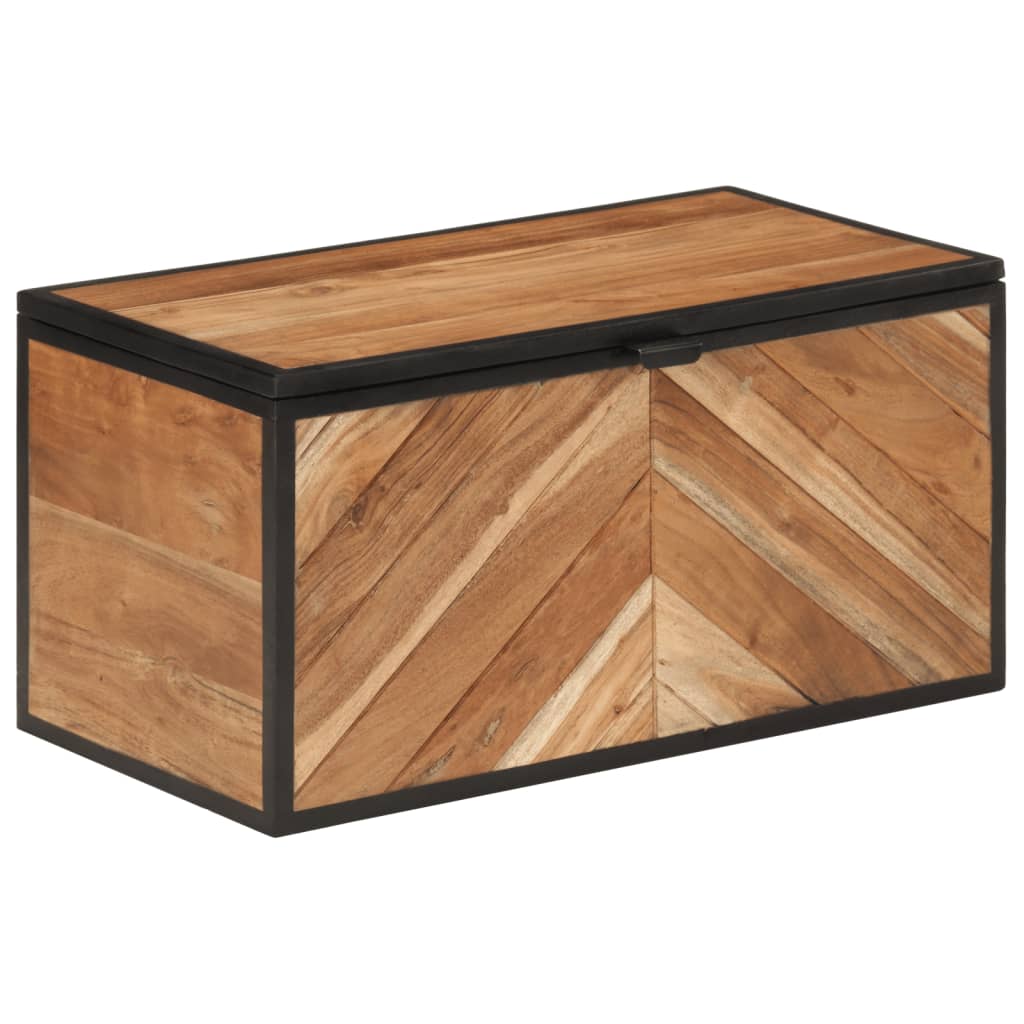 Storage Box 60x30x30 cm Solid Wood Acacia and Iron - Style and Chic