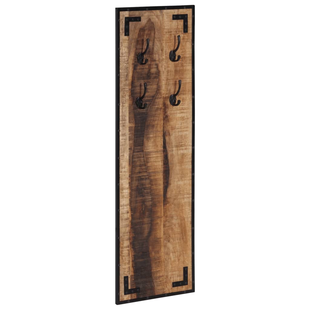 Coat Rack 35x8x110 cm Solid Rough Wood Mango - Charlotte Dunes