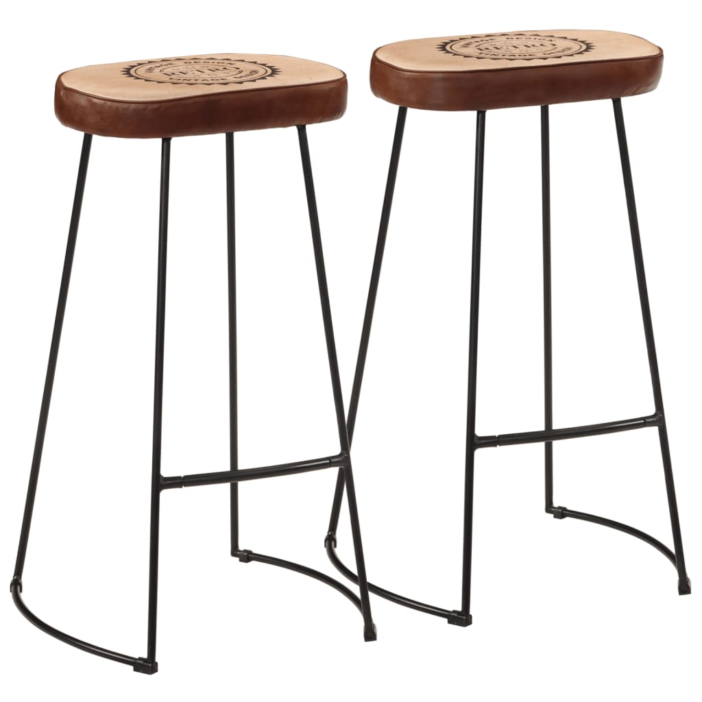 Bar Stools 2 pcs Dark Brown 44x37.5x78 cm - Decor Base