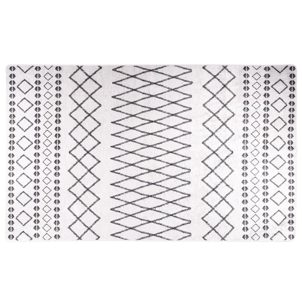 Rug Washable Black and White 120x170cm Anti Slip - All Things Good