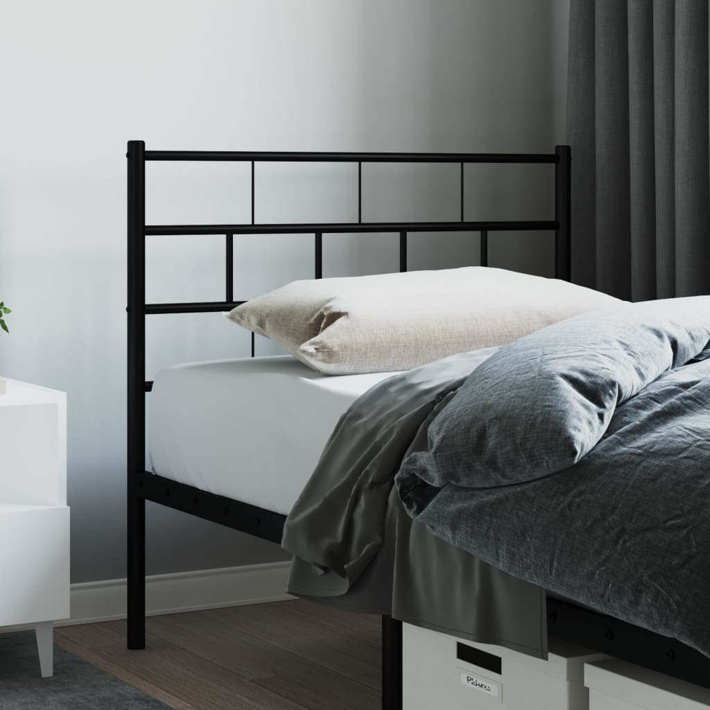 Metal Headboard Black 100cm - Merlin Deals