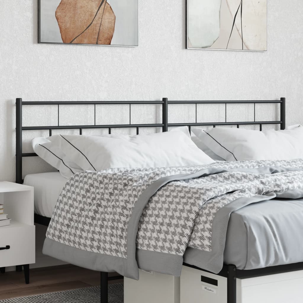 Metal Headboard Black 200cm - Sid & Sam