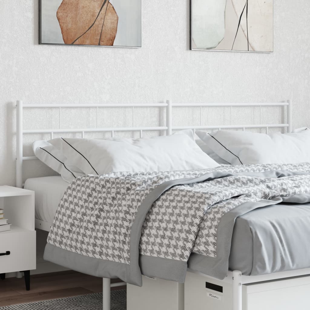 Metal Headboard White 160cm - Direct Imports