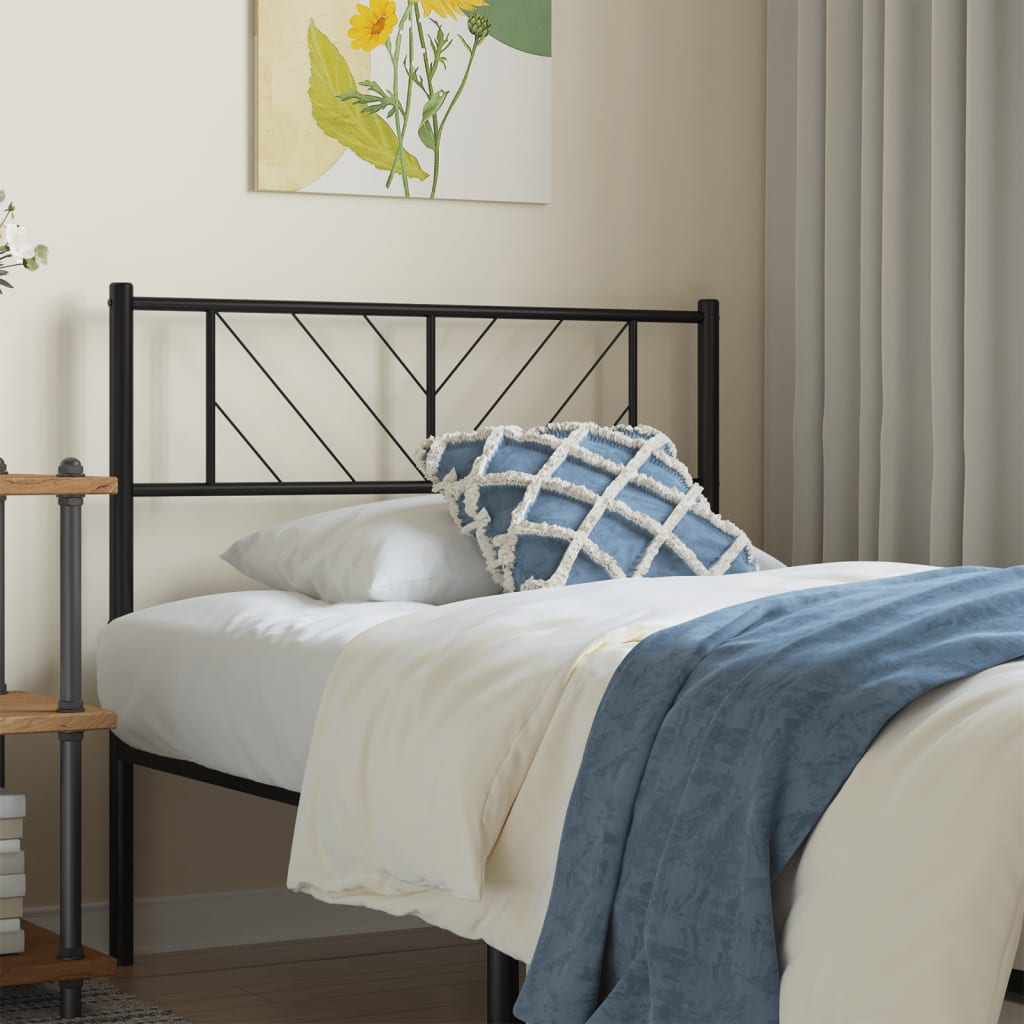Metal Headboard Black 100cm - Design Hut