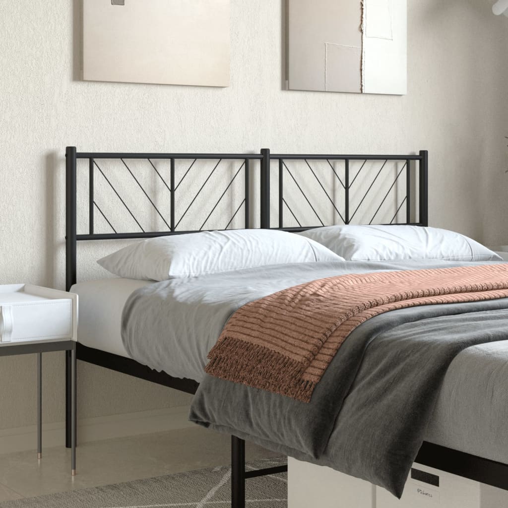 Metal Headboard Black 150cm - Merlin Deals