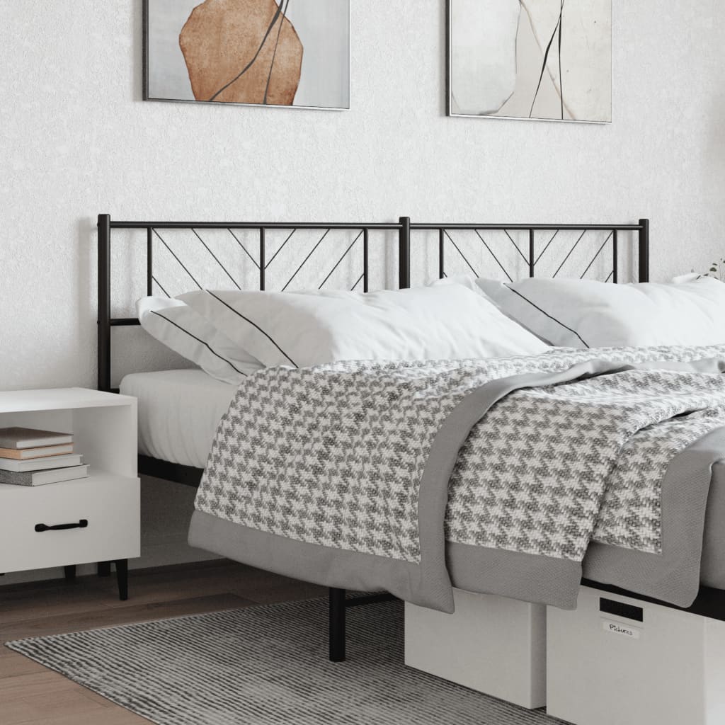 Metal Headboard Black 193cm - Direct Imports