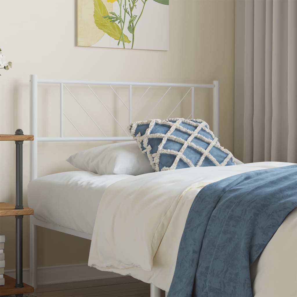 Metal Headboard White 100cm - Casper Homes