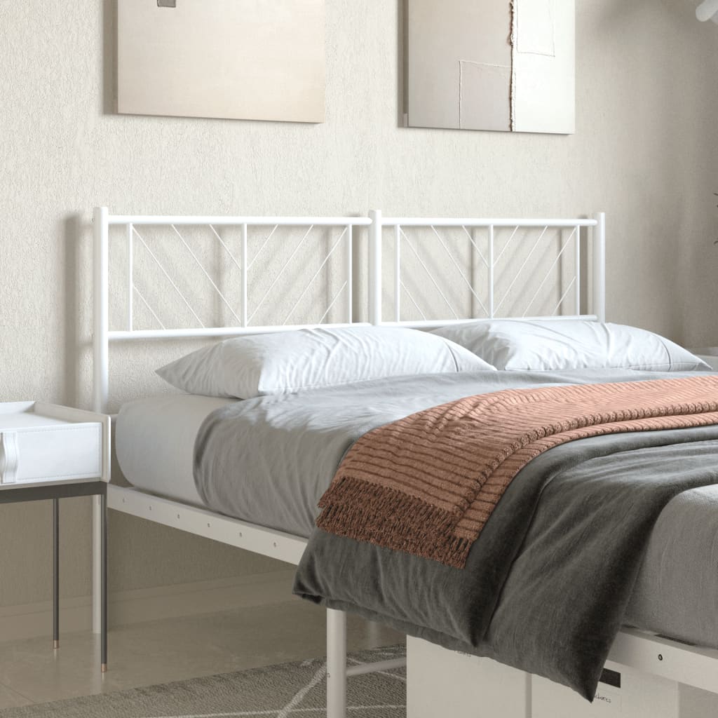 Metal Headboard White 150cm - Casper Homes