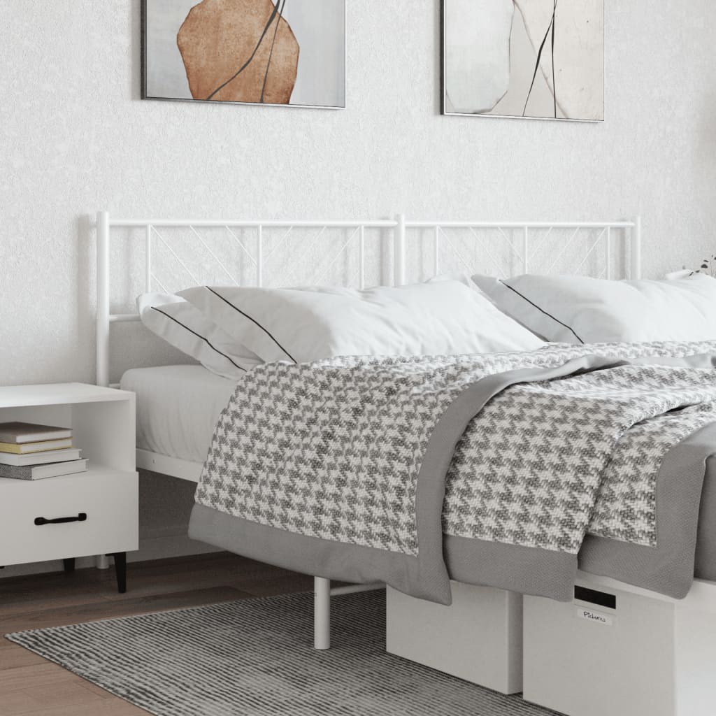 Metal Headboard White 193cm - The Home Maker