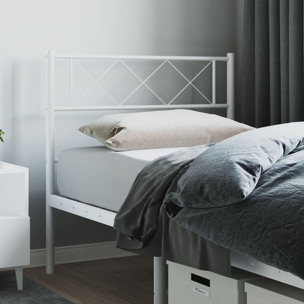 Metal Headboard White 100cm - Brittle & Co