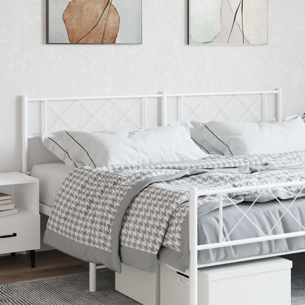 Metal Headboard White 180cm - Brittle & Co