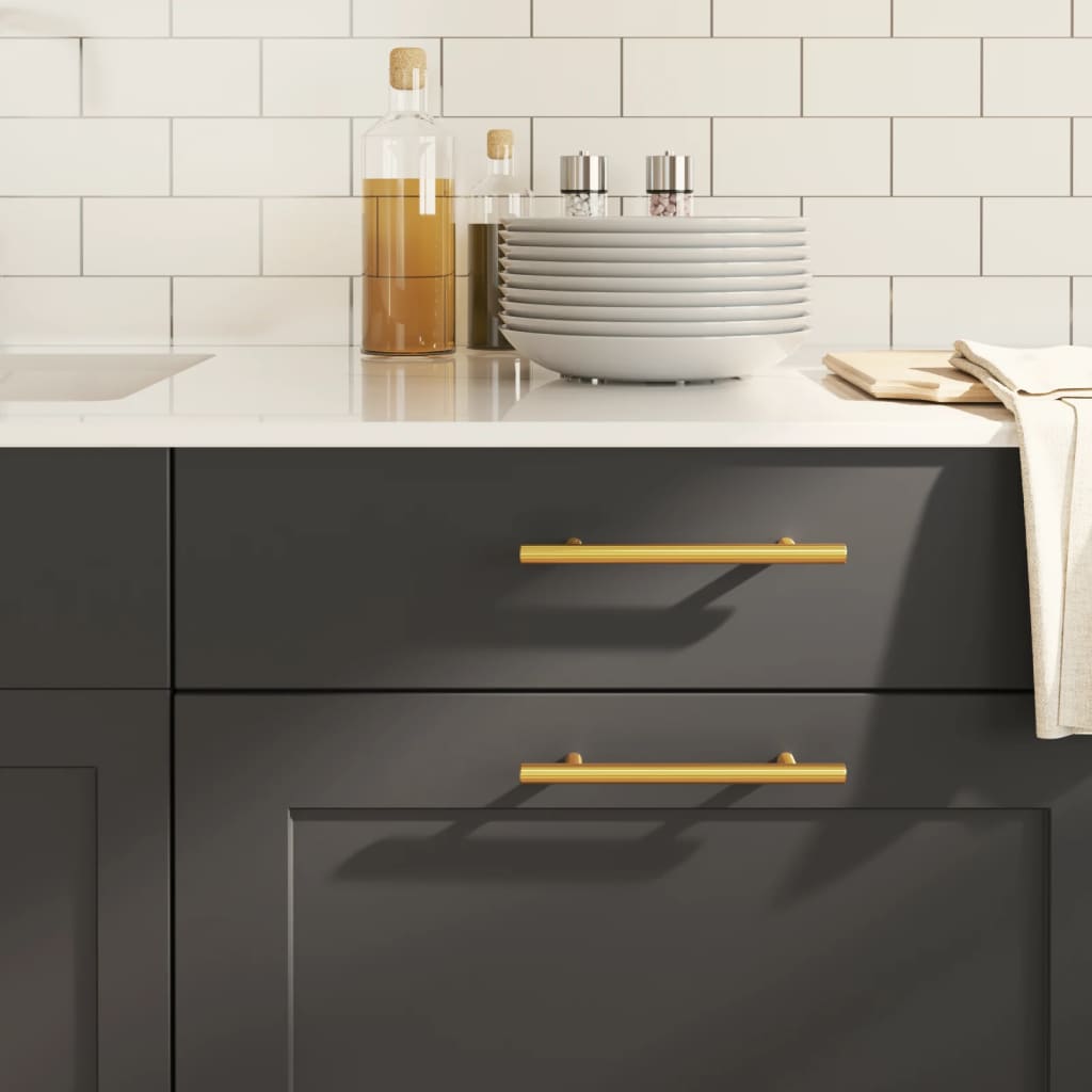 Cabinet Handles 10 Pcs Gold 128mm Stainless Steel - Style and Chic